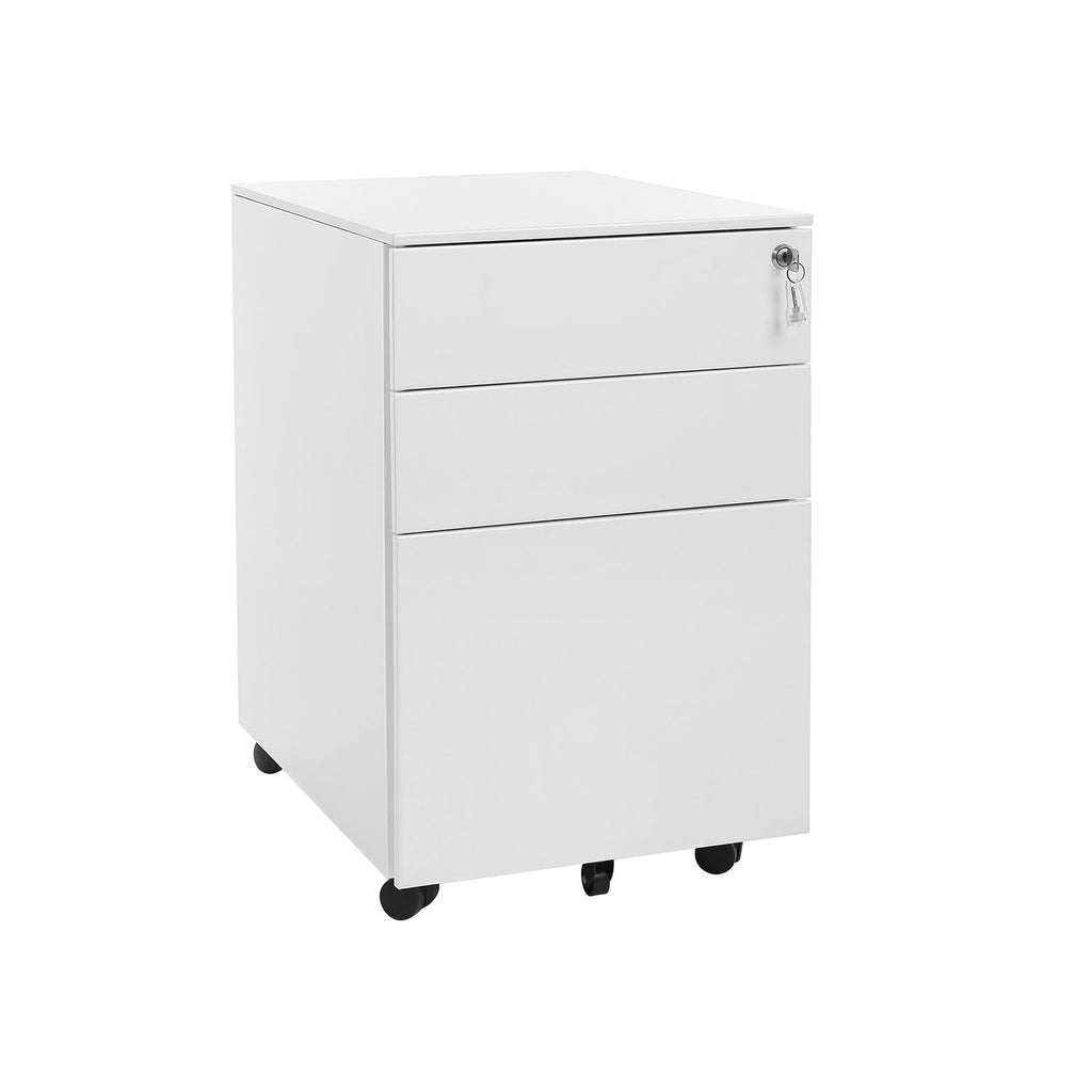 Ladeblok - Mobile chest of drawers with lock - 3 drawers - Office cabinet - Black