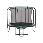 Trampoline - Ø 305 cm - Garden trampoline with net and ladder - Dark green