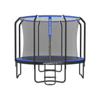 Trampoline - Ø 305 cm - Garden trampoline with net and ladder - Dark green