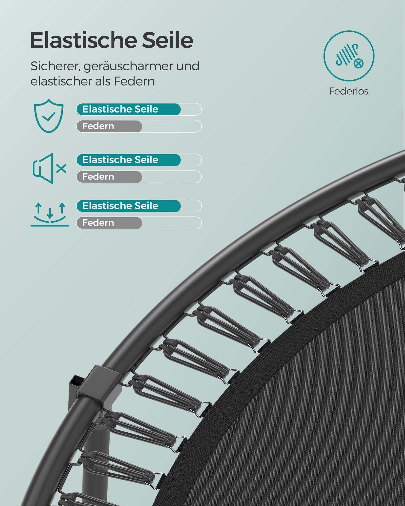 Trampoline safety net - with zipper - Ø 305 cm