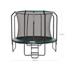 Trampoline - Ø 366 cm - With inner network, ladder and safety net - Green