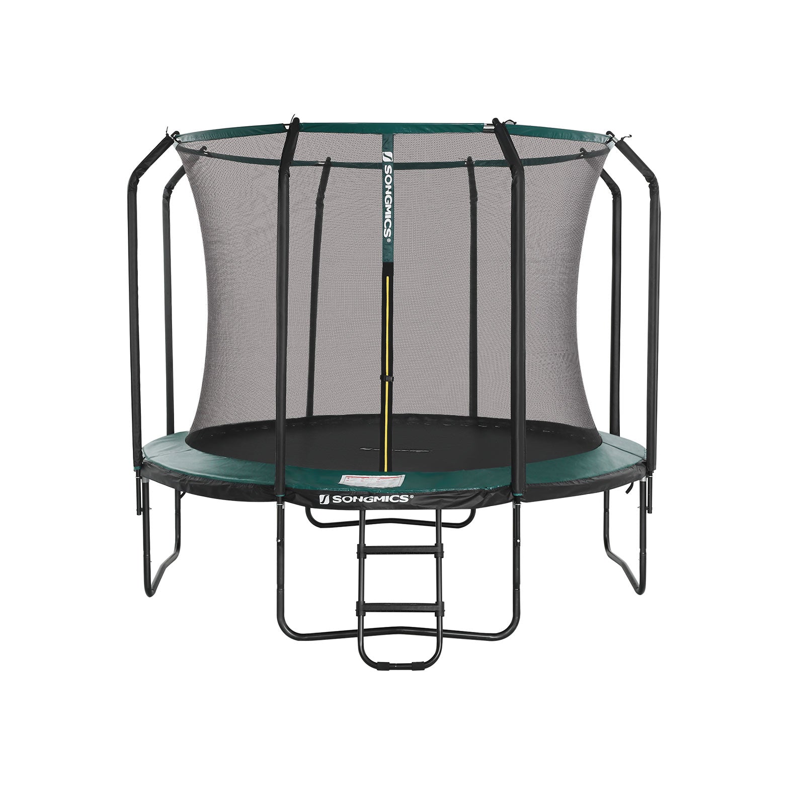 Trampoline - Ø 366 cm - With inner network, ladder and safety net - Green