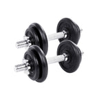 HALKERSET - Adjustable Dumbbell and Barbell set - Fitness Halter Set - With Halter Rang