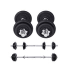 HALKERSET - Adjustable Dumbbell and Barbell set - Fitness Halter Set - With Halter Rang