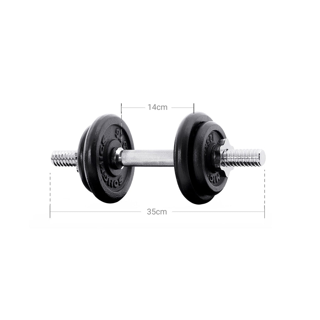 HALKERSET - Adjustable Dumbbell and Barbell set - Fitness Halter Set - With Halter Rang