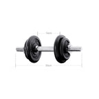 HALKERSET - Adjustable Dumbbell and Barbell set - Fitness Halter Set - With Halter Rang