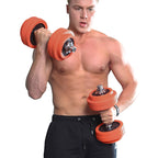Halters - Adjustable Dumbbell set - 25 kg - Orange