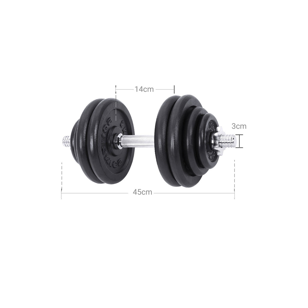 Dapper set - Cast iron - Dumbbell set - Adjustable - 60 kg - Home Gym