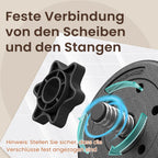 2-in-1 Halter set-Dumbbells with steel connecting tube, 2 x 10 kg, ink-black
