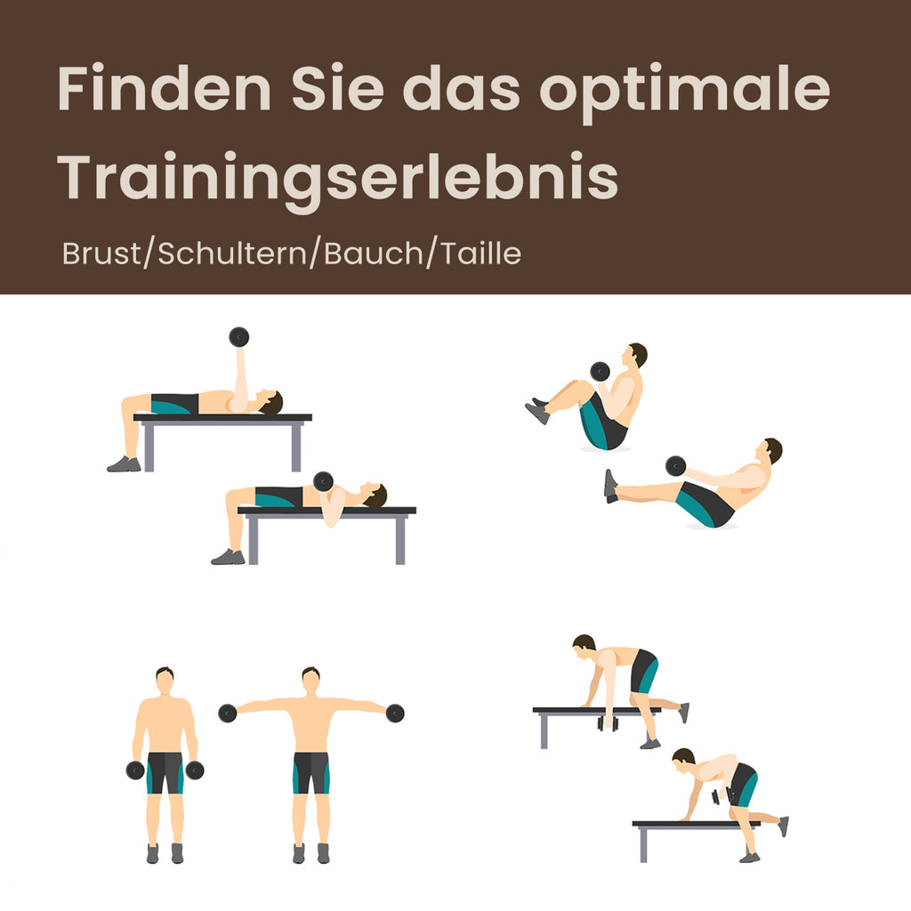 2-in-1 Halter set-Dumbbells with steel connecting tube, 2 x 15 kg, ink-black