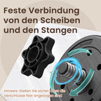 2-in-1 Halter set-Dumbbells with steel connecting tube, 2 x 15 kg, ink-black