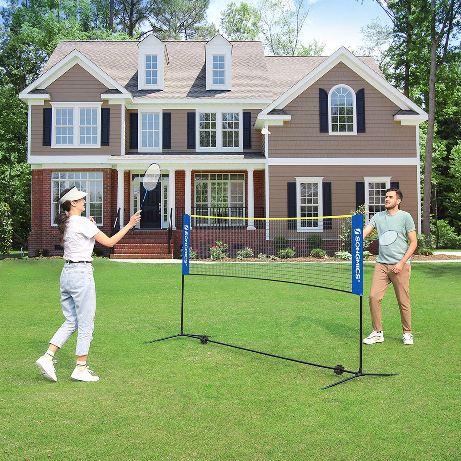 BadmintonNet - Easy to assemble - adjustable in height