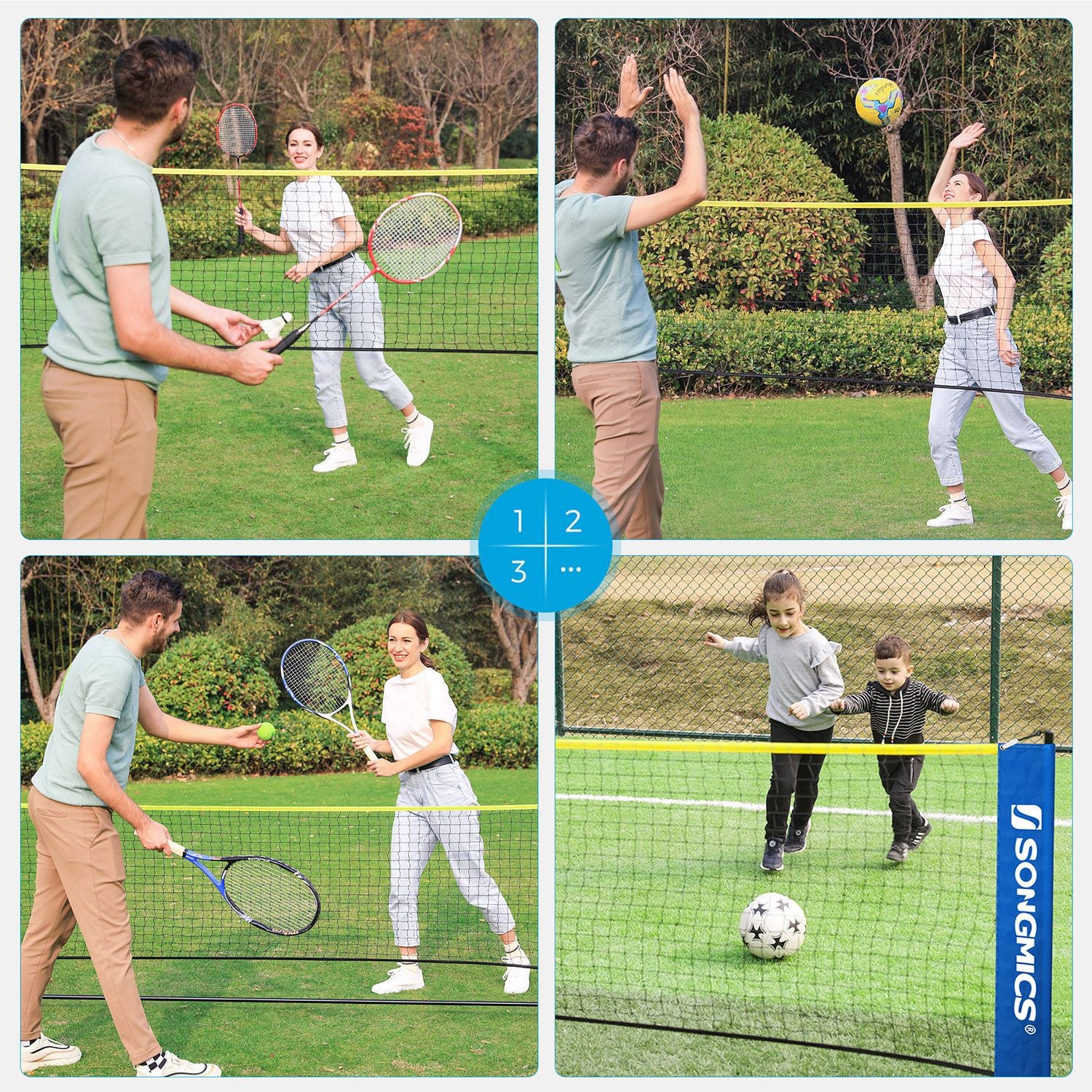 BadmintonNet - Easy to assemble - adjustable in height