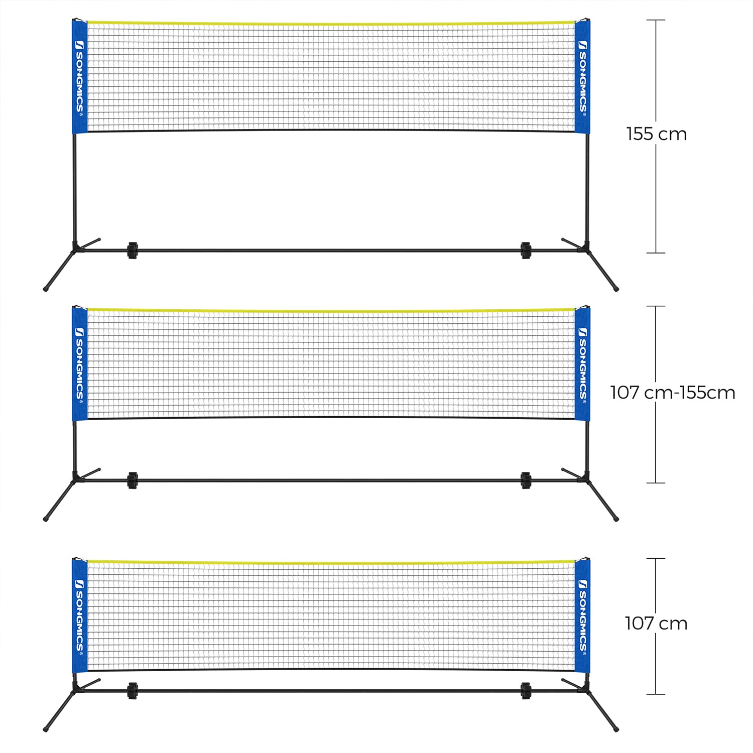BadmintonNet - Easy to assemble - adjustable in height