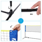 BadmintonNet - Easy to assemble - adjustable in height