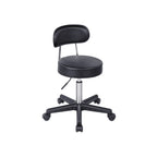 Work stool - with wheels - black