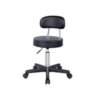 Work stool - with wheels - black