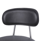 Work stool - with wheels - black