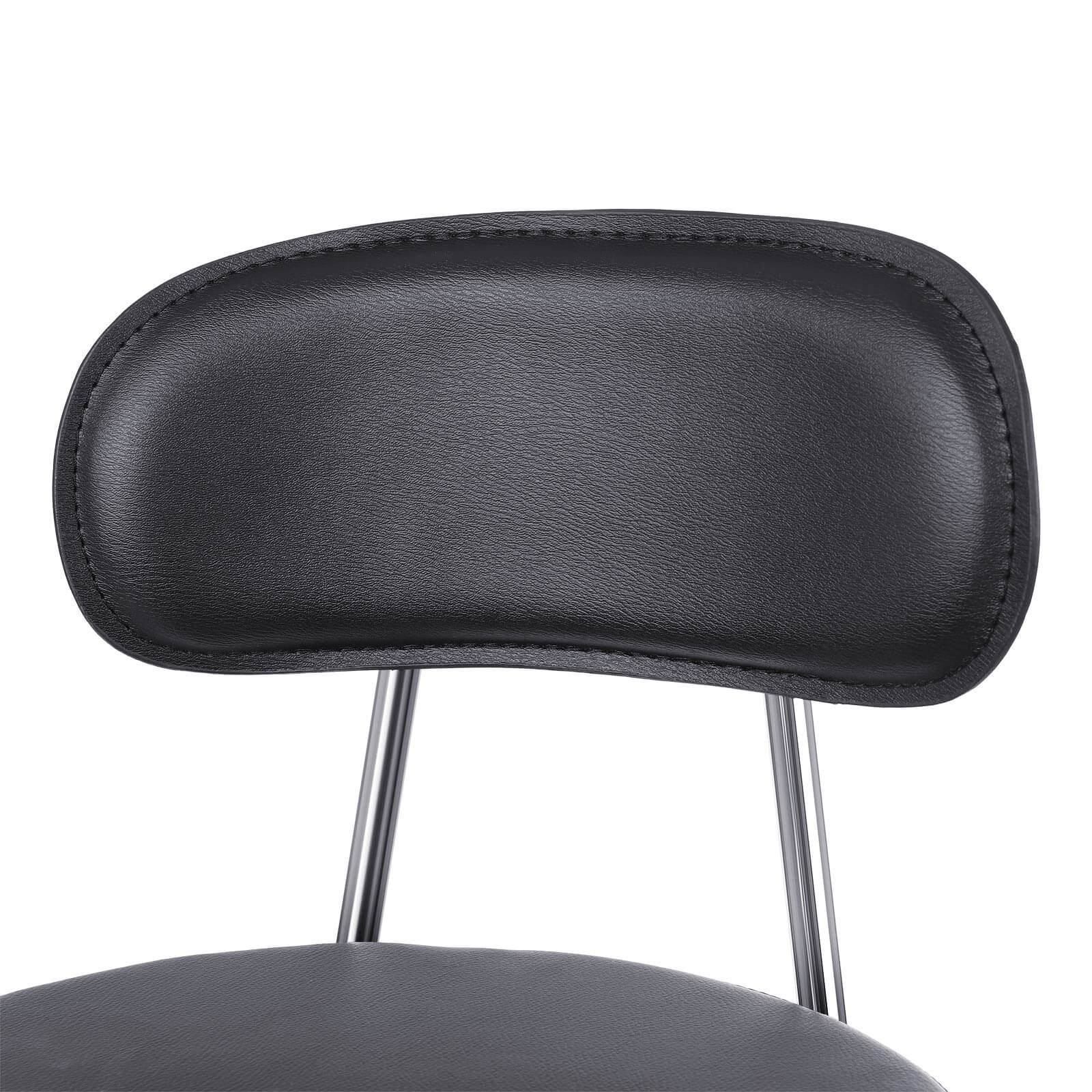 Work stool - with wheels - black