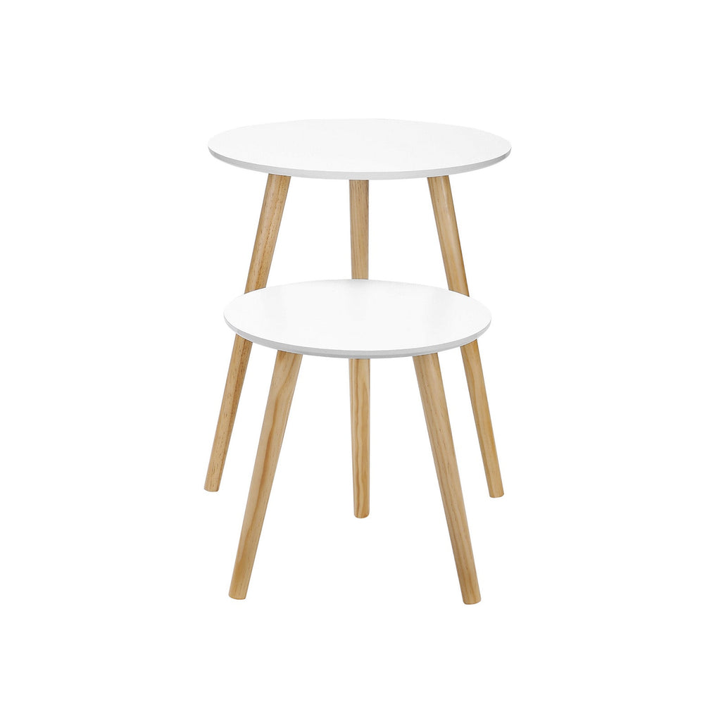 Side tables - Set of 2 - Round - White