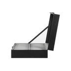 Watchbox - 10 compartments - Glass lid - Black/Gray