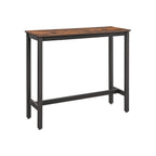 Bar table - narrow kitchen table - 120 x 40 x 100 cm - rectangular - brown/black