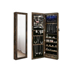 Jewelry cabinet - Hanging mirror cabinet - Wall cabinet - Vintage Brown