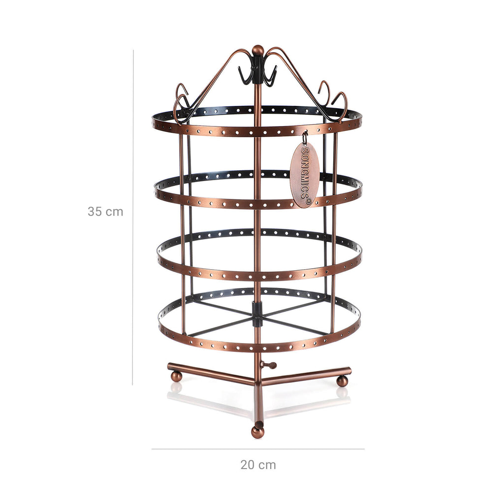 Jewelry rack - 4 -layer standard - Jewelry rack - copper color