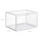 Shoe box - Set of 3 - Stackable organizers - Transparent door - plastic