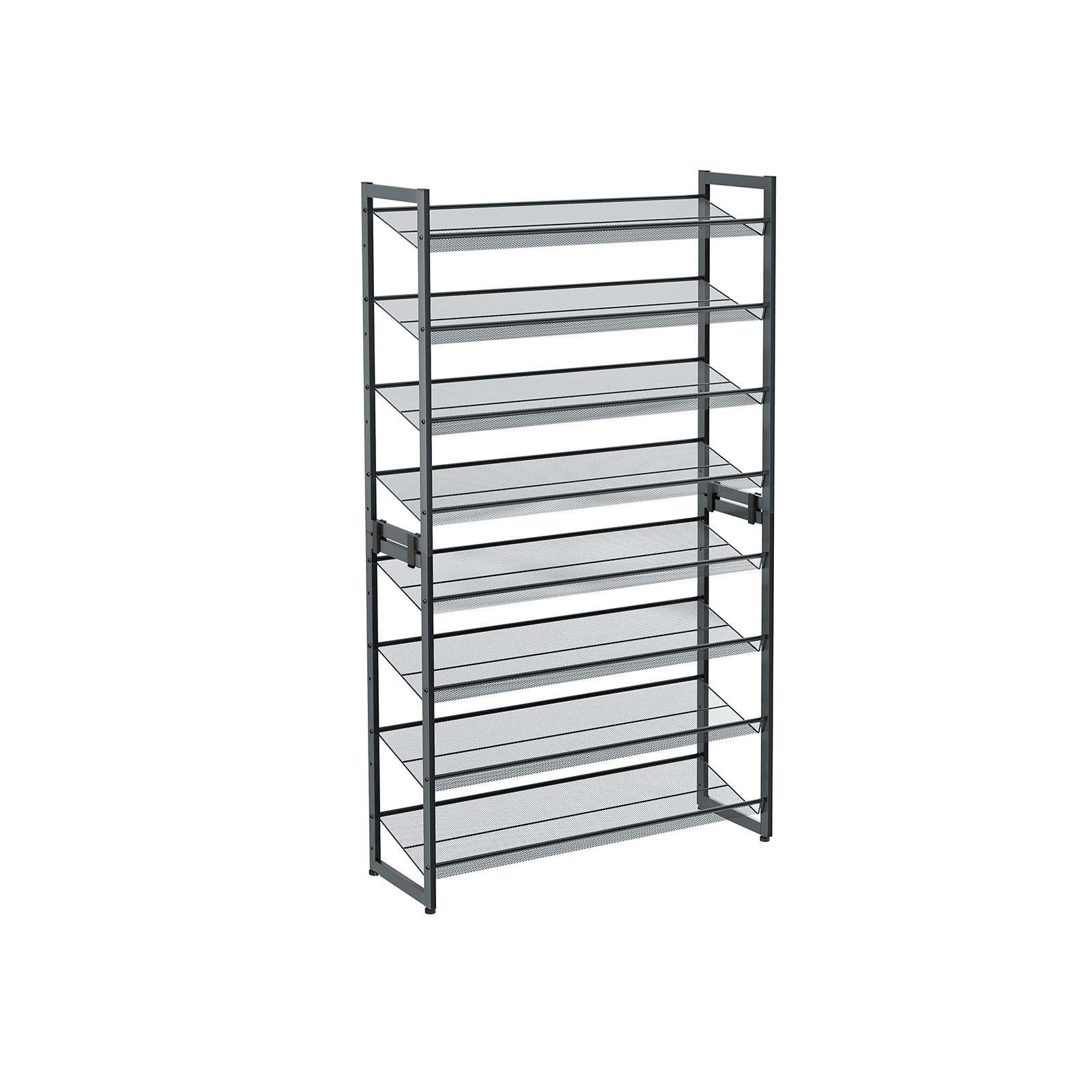 Shoe rack - 8 levels - Stackable shoe storage - 2 x 4 levels
