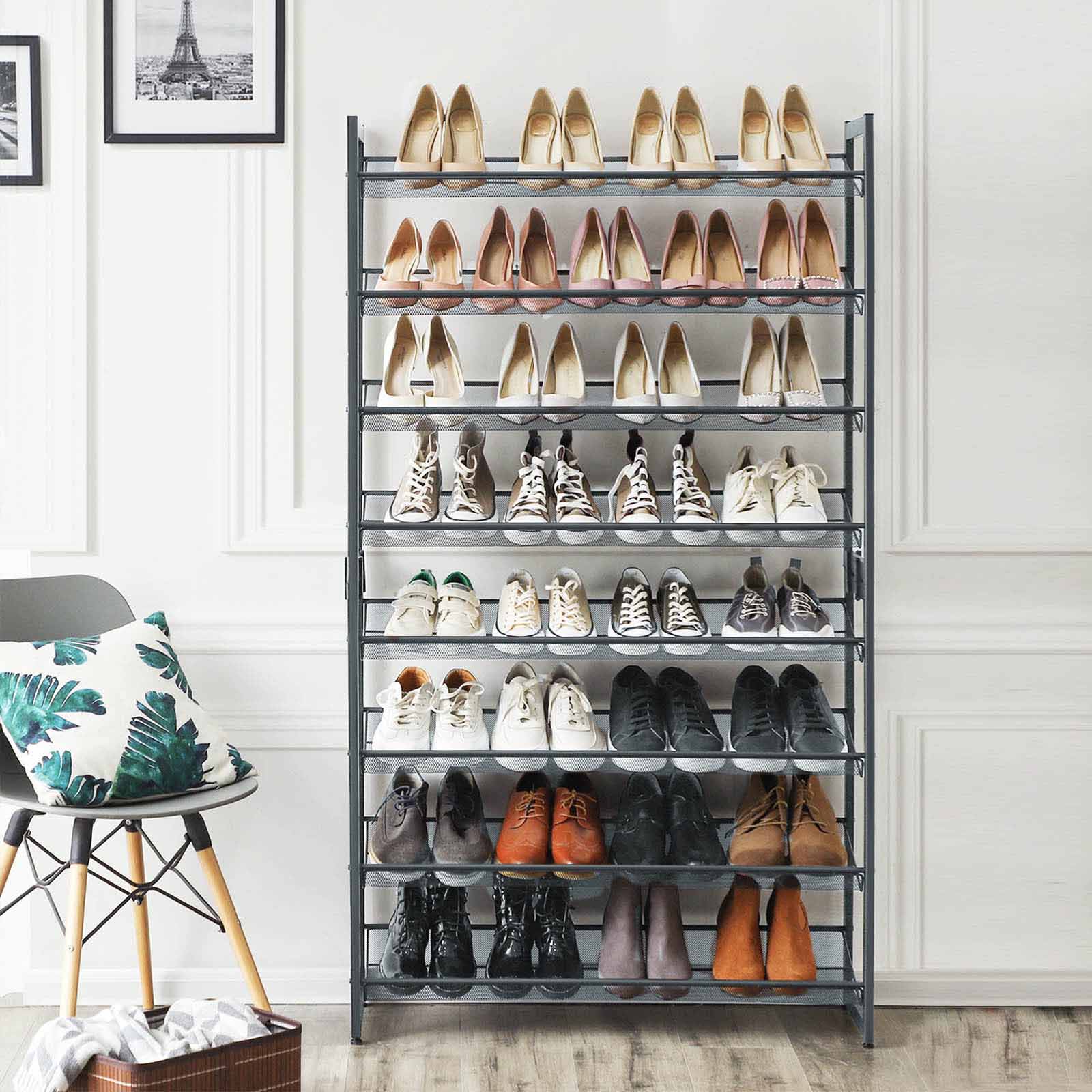 Shoe rack - 8 levels - Stackable shoe storage - 2 x 4 levels
