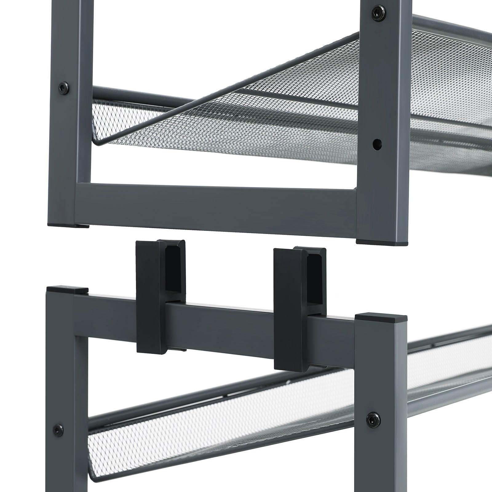 Shoe rack - 8 levels - Stackable shoe storage - 2 x 4 levels