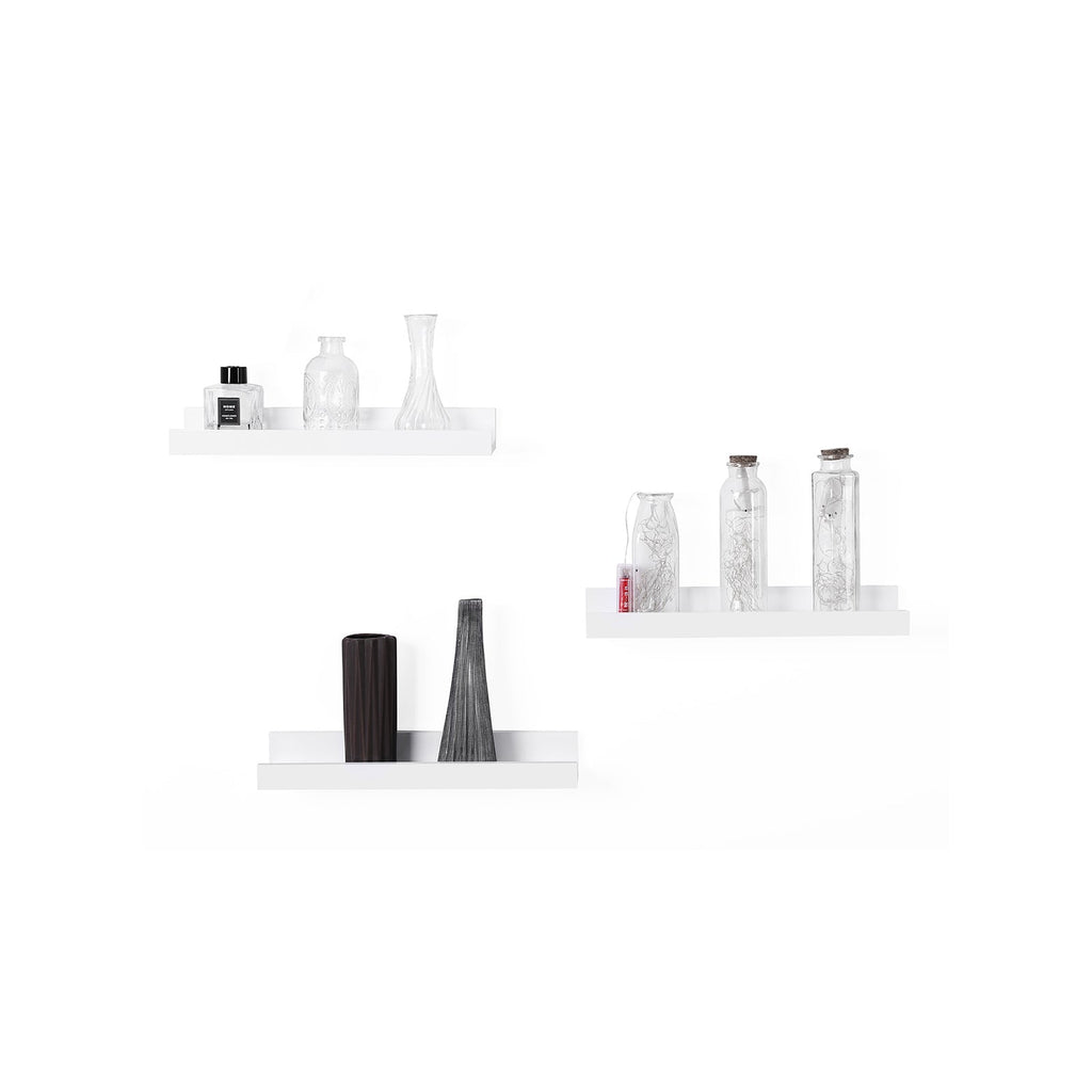 Bookshelves - Floating - Set of 3 - High Gloss White