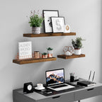 Floating plank - Wood look - 60 x 20 x 3.8 cm - Brown