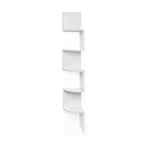 Corner board - 5 levels - Floating - Wall shelf - White