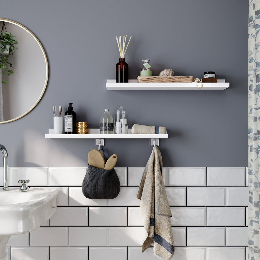 Floating planks - Set of 2 - Glossy White