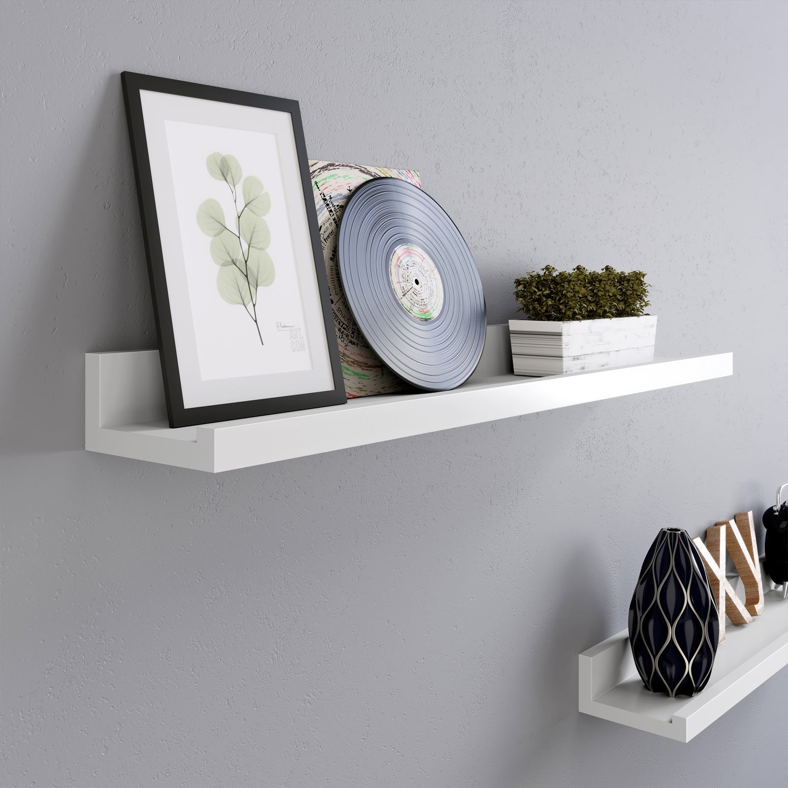 Floating planks - Set of 2 - Glossy White