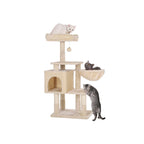 Scratching post - with lounger - 110 cm - beige