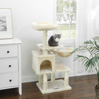 Scratching post - with lounger - 110 cm - beige