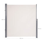 Side canopy - View screen - Windshield - 200 x 350 cm - Beige