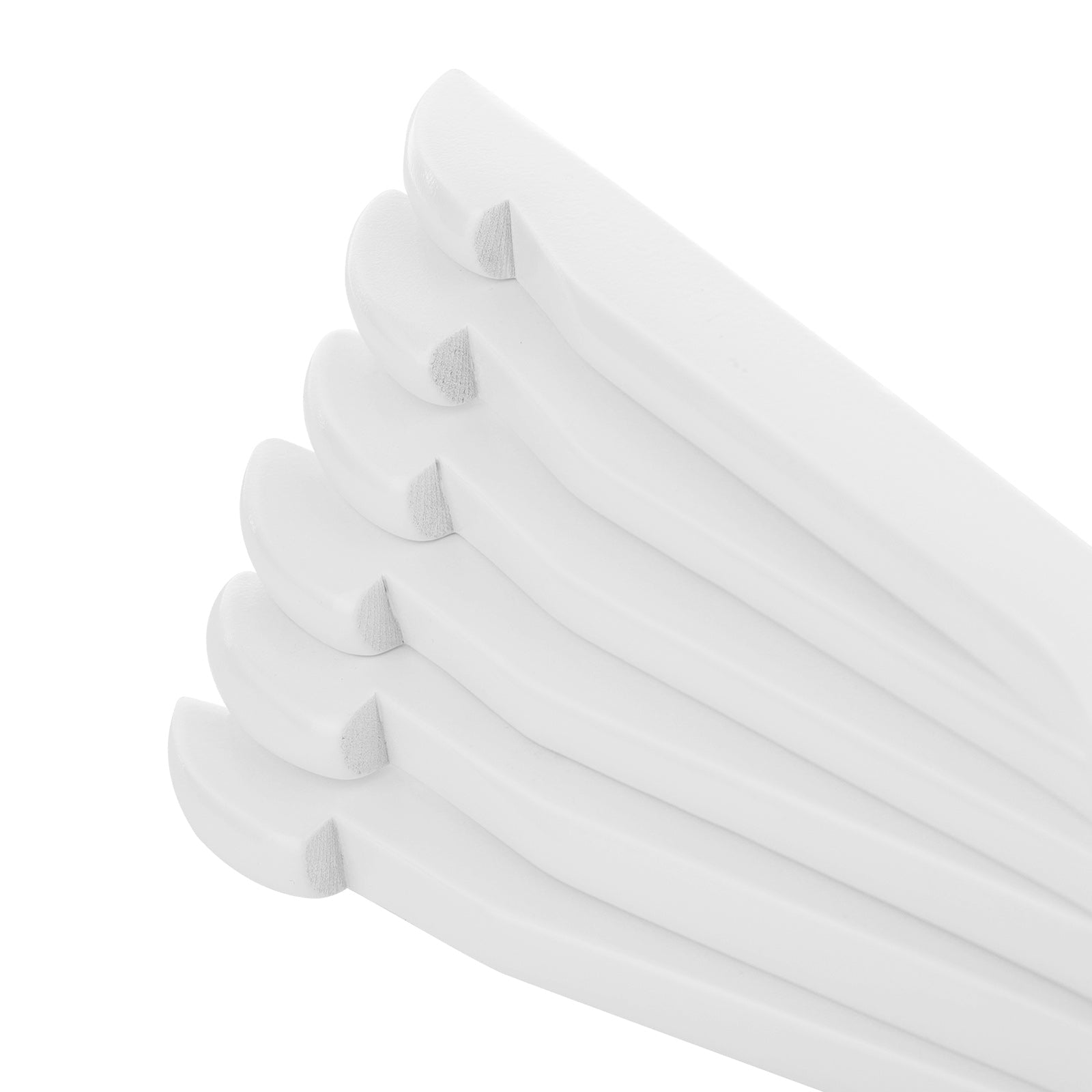Kleerhangers - Solid wood pendants - Set of 20 - With notches - White