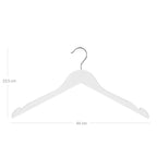 Kleerhangers - Solid wood pendants - Set of 20 - With notches - White
