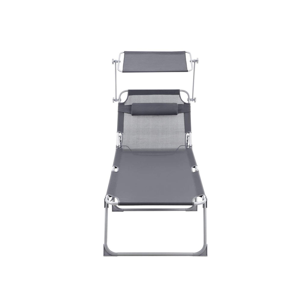 Sunter - Lounge Bed - Lounger - With Sun Visit - Lay capacity of up to 250 kg - Gray