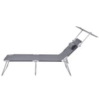 Sunter - Lounge Bed - Lounger - With Sun Visit - Lay capacity of up to 250 kg - Gray