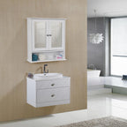 Mirror cabinet - Wall cabinet - Double door - Wood - White
