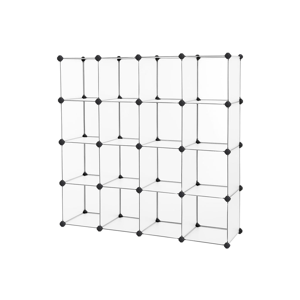 Cube cabinet - Racking system - 16 cubes - Transparent