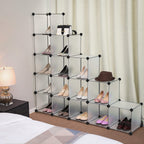 Cube cabinet - Racking system - 16 cubes - Transparent