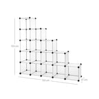 Cube cabinet - Racking system - 16 cubes - Transparent