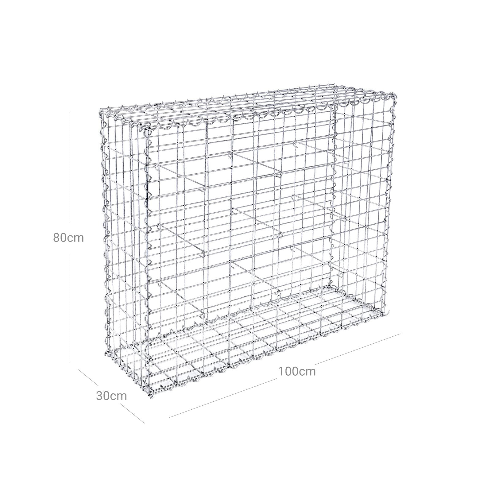 Steenkorf - Gabion - Wire High - Stainless Steel - 100 x 80 x 30 cm