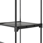 Wardrobe - Fabric case with 2 rods - 140 x 43 x 174 cm - Black